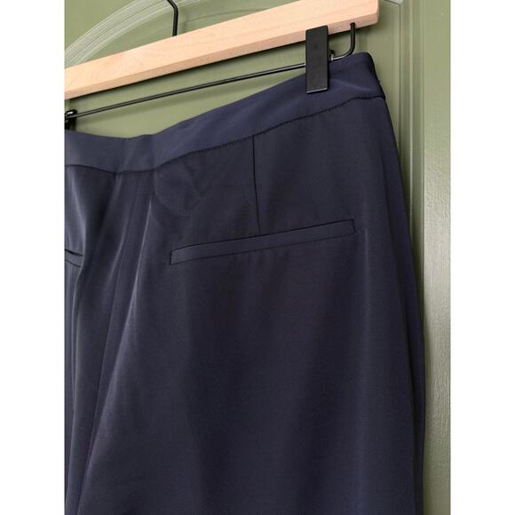 NWT Tuckernuck Navy Blue Pleated Duncan Trouser Pants High Rise Straight Leg 8 - Picture 6 of 7
